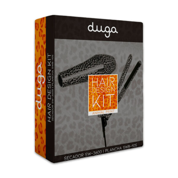 Kit Secador + Planchita Animal Print Duga D5002 - Imagen 4