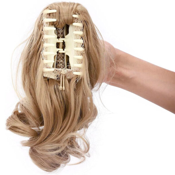 Extensión Térmica Cola Ponytail Con Broche Ondulada 75cm - Imagen 2