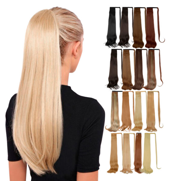 Extensión Térmica Cola Ponytail Con Lazo Lacia 80Cm