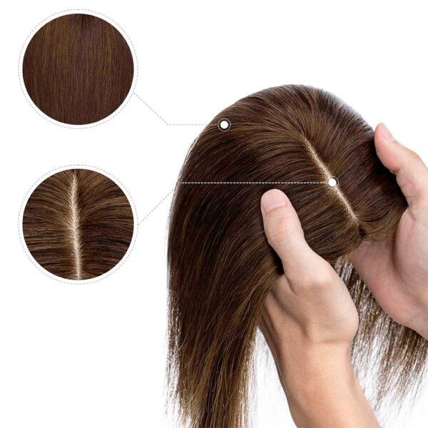 Casquete Postizo Oncologico Cabello Natural 45Cm Silk Topper - Imagen 2