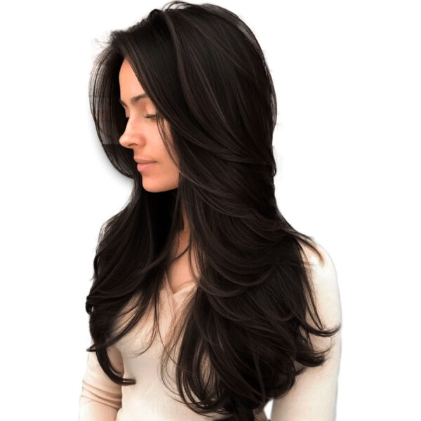 Peluca Lace Front 100% Natural 60cm Ondas
