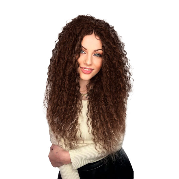 Peluca Lace Front 100% Natural 55cm Rizos