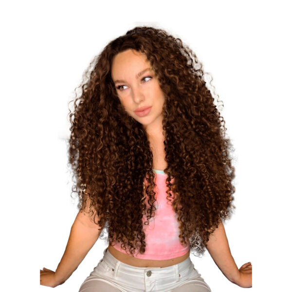 Peluca Lace Front 100% Natural 60cm Rizos