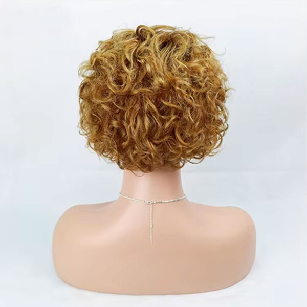 Peluca Lace Front 100% Natural Pixie Wig Rizada - Imagen 5