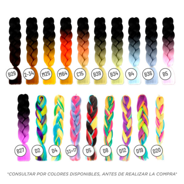 Kanekalon Combinado Para Trenzas Caribeñas, Africanas X-Pression - Imagen 3