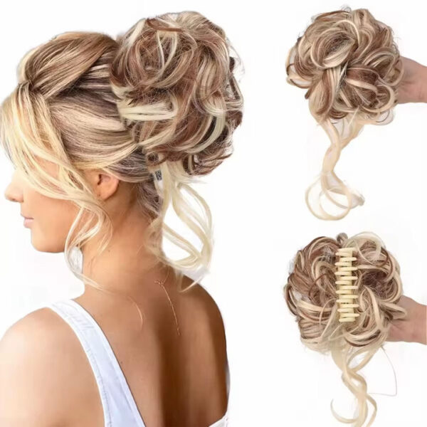 Rodete Postizo Con Mechas 25cm