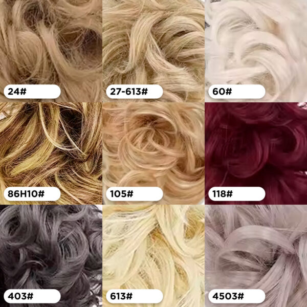 Rodete Postizo Con Mechas 25cm - Imagen 4