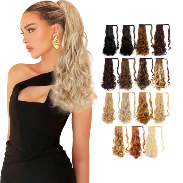Extensión Térmica Cola Ponytail Ondulada 55cm