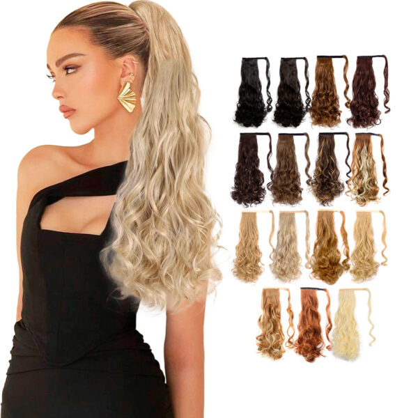Extensión Térmica Cola Ponytail Ondulada 66cm