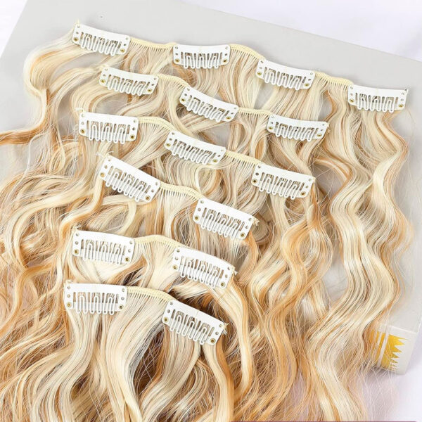 Set Extensiones Cortinas 7 Piezas Simil Natural Ondas 60cm - Imagen 2