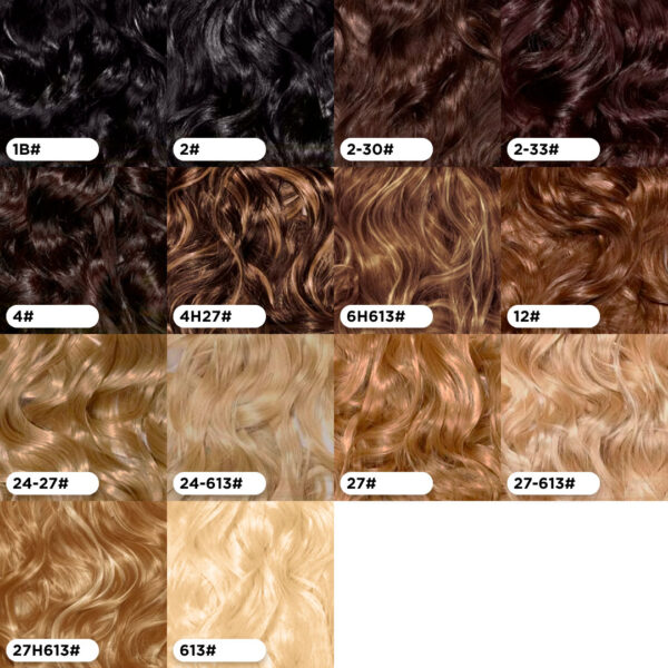 Set Extensiones Cortinas 7 Piezas Simil Natural Ondas 60cm - Imagen 4