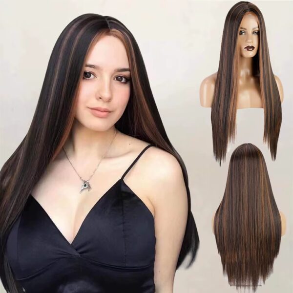 Peluca Lace Front Termica Larga Lacia Art. NYL2358-P4-30 - Imagen 4