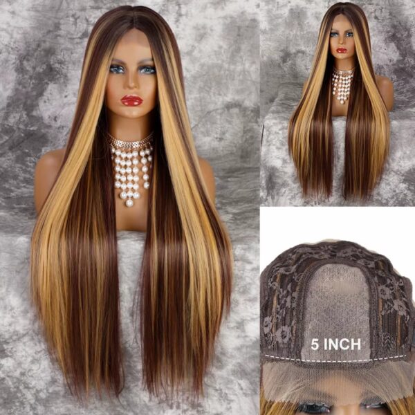 Peluca Lace Front Termica Larga Lacia Art. NYL2358-R4-33-144 - Imagen 4