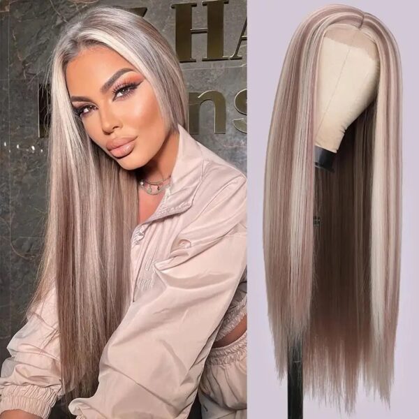 Peluca Lace Front Termica Larga Lacia Art. NYL2358-P612-60 - Imagen 4
