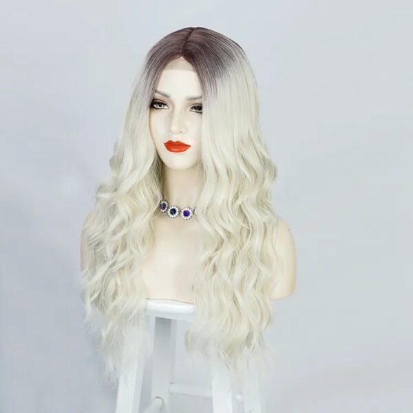 Peluca Lace Front Termica Larga Ondulada Art. NYL2396-R8A-613 - Imagen 2
