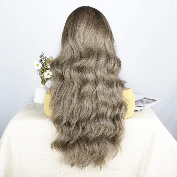 Peluca Lace Front Termica Larga Ondulada Art. NYL2396-R4-18T-613 - Imagen 4
