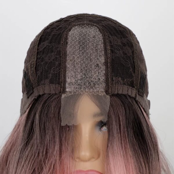 Peluca Lace Front Termica Larga Ondulada Art. NYL2396-R4-4-PINK - Imagen 6