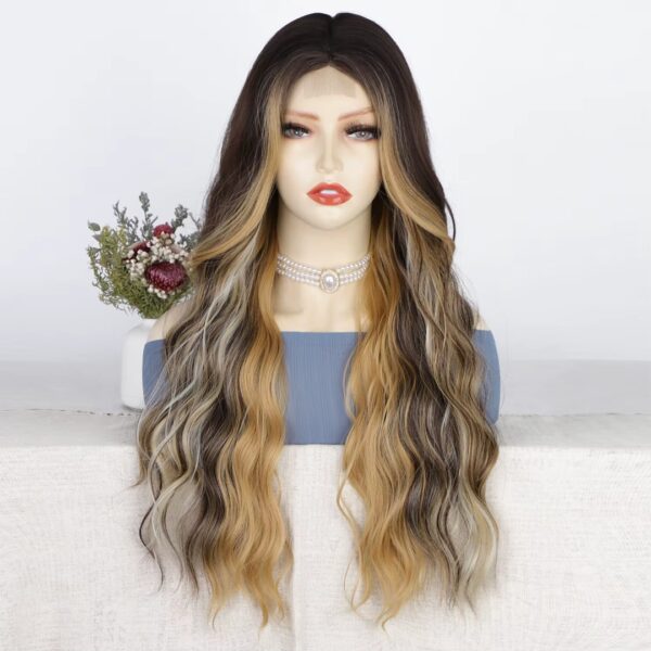 Peluca Lace Front Termica Larga Ondulada Art. NYL2396-R4-6-26D
