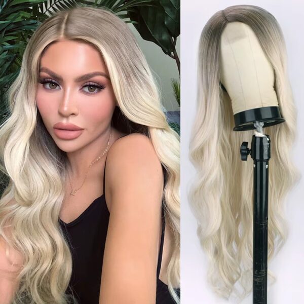Peluca Lace Front Termica Larga Ondulada Art. NYL2367-R6-60-18 - Imagen 4