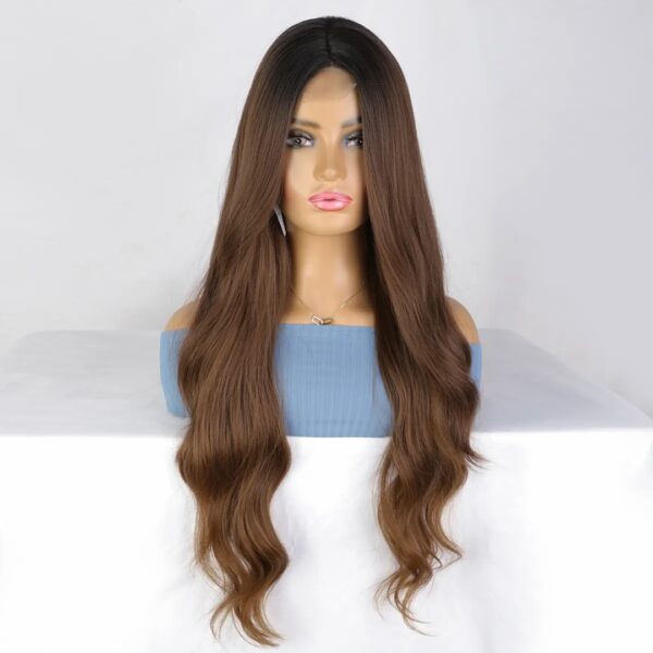 Peluca Lace Front Termica Larga Ondulada Art. NYL2532-R2-12-30