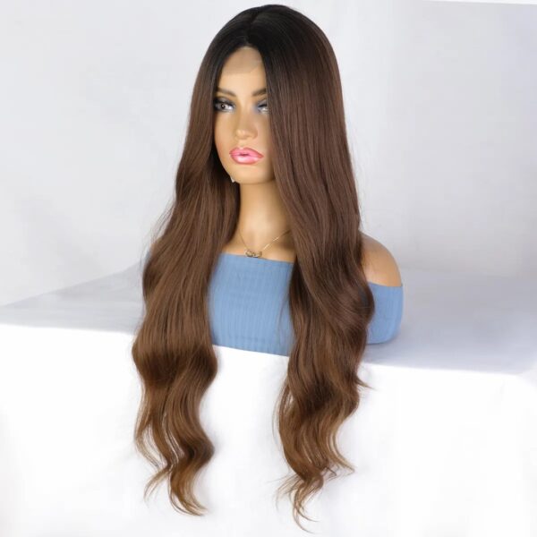 Peluca Lace Front Termica Larga Ondulada Art. NYL2532-R2-12-30 - Imagen 2