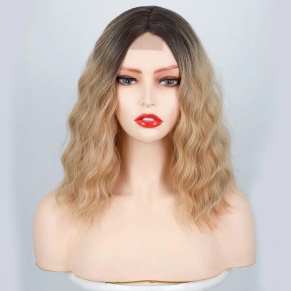 Peluca Lace Front Termica Mediana Ondulada Art. NYS803-R4-27-613