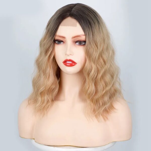 Peluca Lace Front Termica Mediana Ondulada Art. NYS803-R4-27-613 - Imagen 2