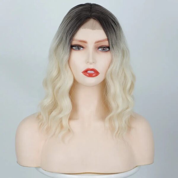 Peluca Lace Front Termica Mediana Ondulada Art. NYS803-R4-60-613