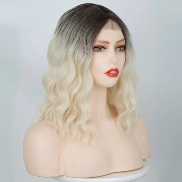 Peluca Lace Front Termica Mediana Ondulada Art. NYS803-R4-60-613 - Imagen 3