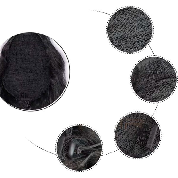 Extension Ponytail Cola De Caballo Ondulado con Cordon 66cm - Imagen 3