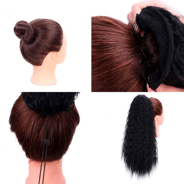 Extension Ponytail Cola De Caballo Ondulado con Cordon 66cm - Imagen 4