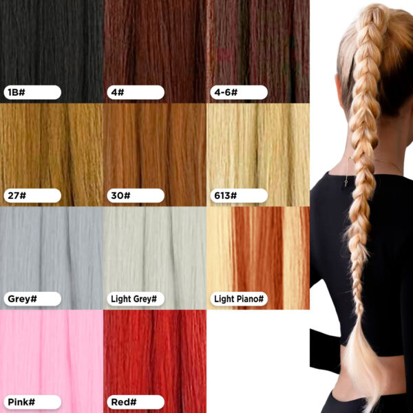 Extensión Cola de caballo Trenza Envolvente 66cm - Imagen 3